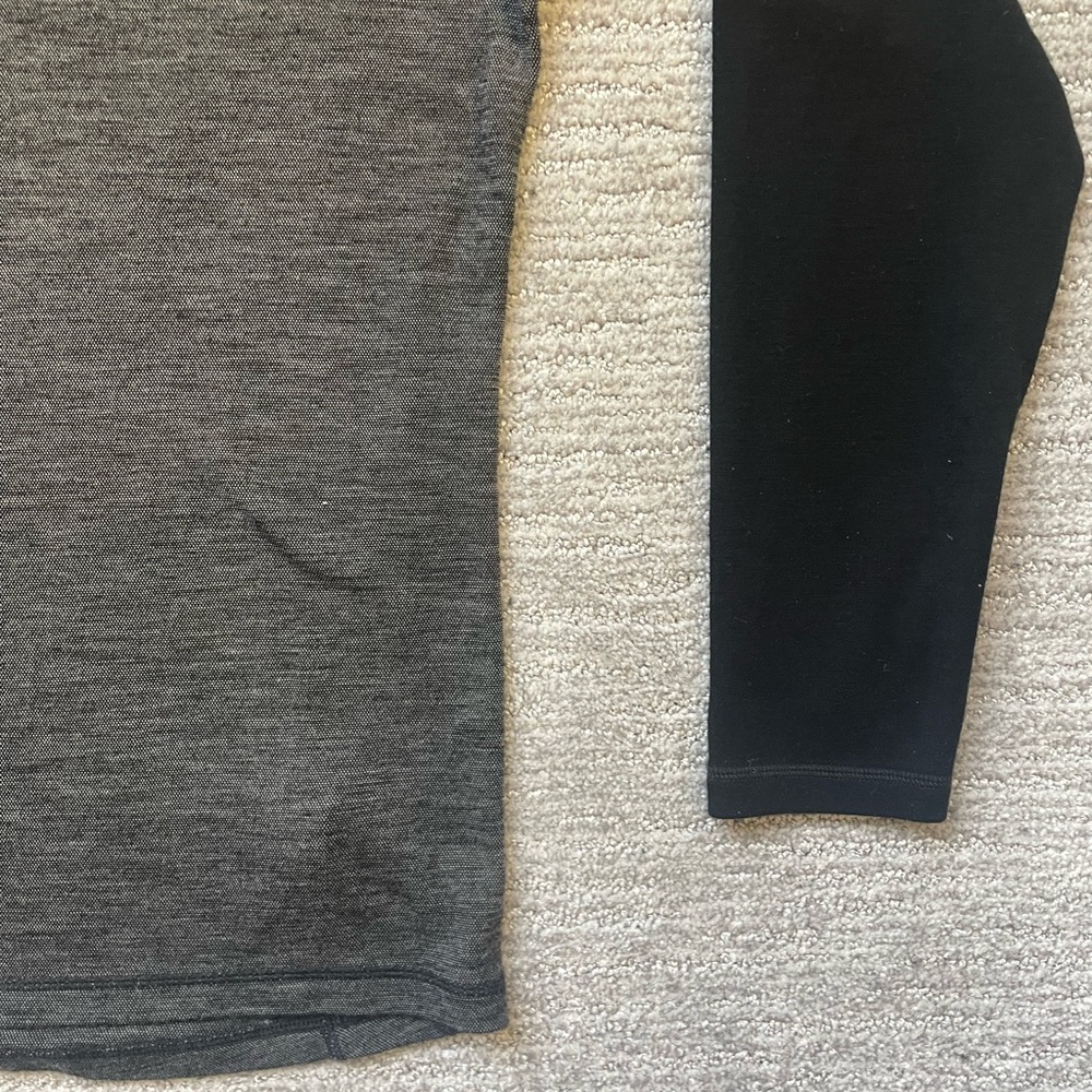 Smartwool Men’s Long Sleeve Half-Zip Pullover in Black and Charcoal - Picture 8 of 13